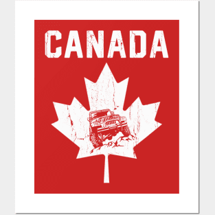 Canada Flag Jeep Canadian America Flag Vintage Jeep Canadian Pride Men/Women/Kid Jeep Posters and Art